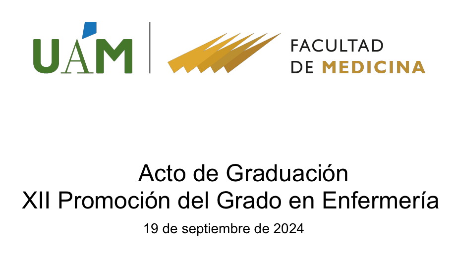 Cartel del Acto de Graduación de la XII Promoción del Grado en Enfermería.