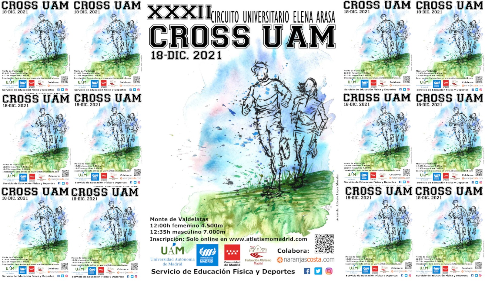 Cartel de la edición XXXII de Cross Universitario en la UAM el 18 de diciembre