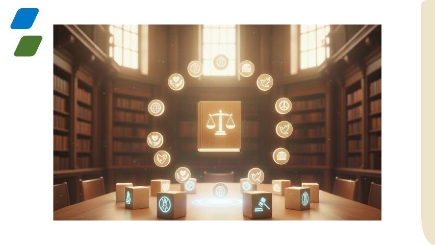 mazo de juez apoyado