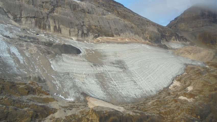 Fotografía del glaciar de Monte Perdido en los Pirineos