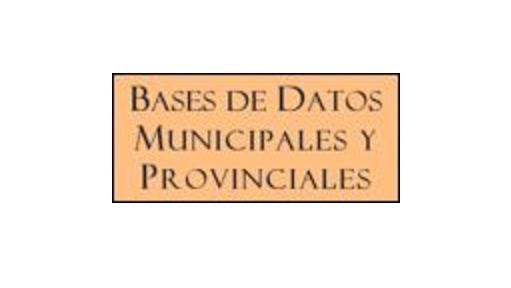 Bases de Datos Municipales y Provinciales