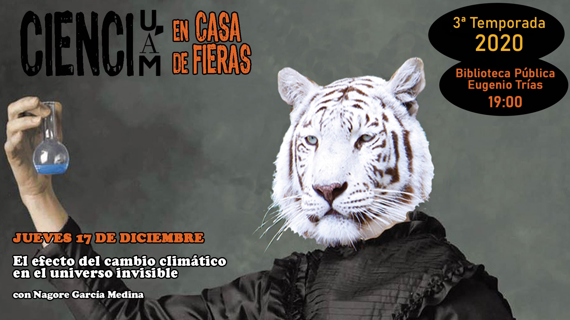Cartel del Café Científico Casa de Fieras de Diciembre