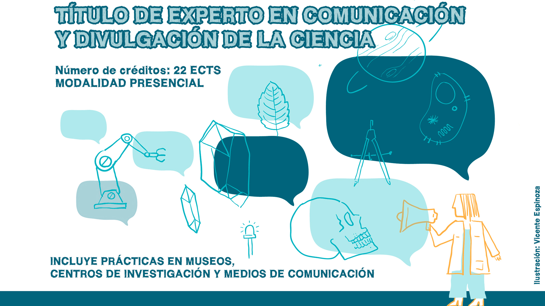 Cartel del Título de Experto en Comunicación Pública y Divulgación de la Ciencia 20/21