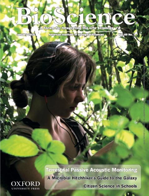 Portada de la revista BioScience, dedicada a la acústica pasiva de la naturaleza