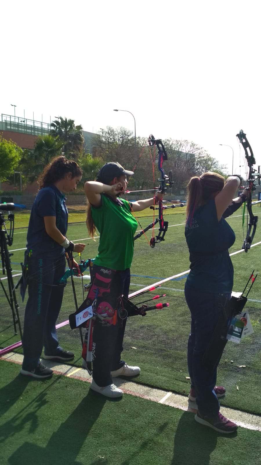 La alumna, Nuria Enriquez, en el Campeonato de España Universitario de Tiro con Arco