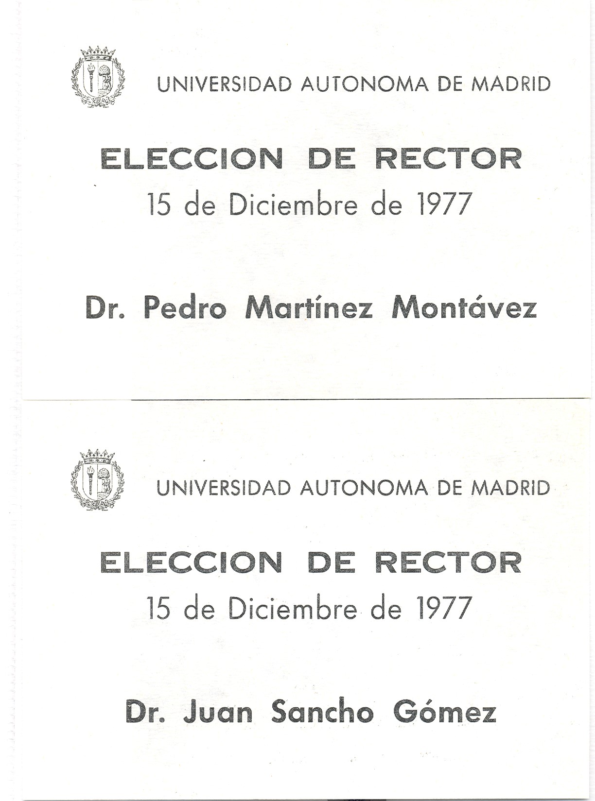 Imagen de 9. Primeras elecciones democráticas a Rector. 15-12-77