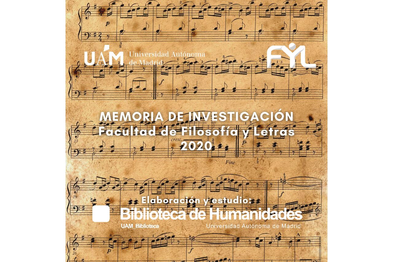 Portada de la Memoria de investigación de 2020 de la Facultad de Filosofía y Letras de la UAM