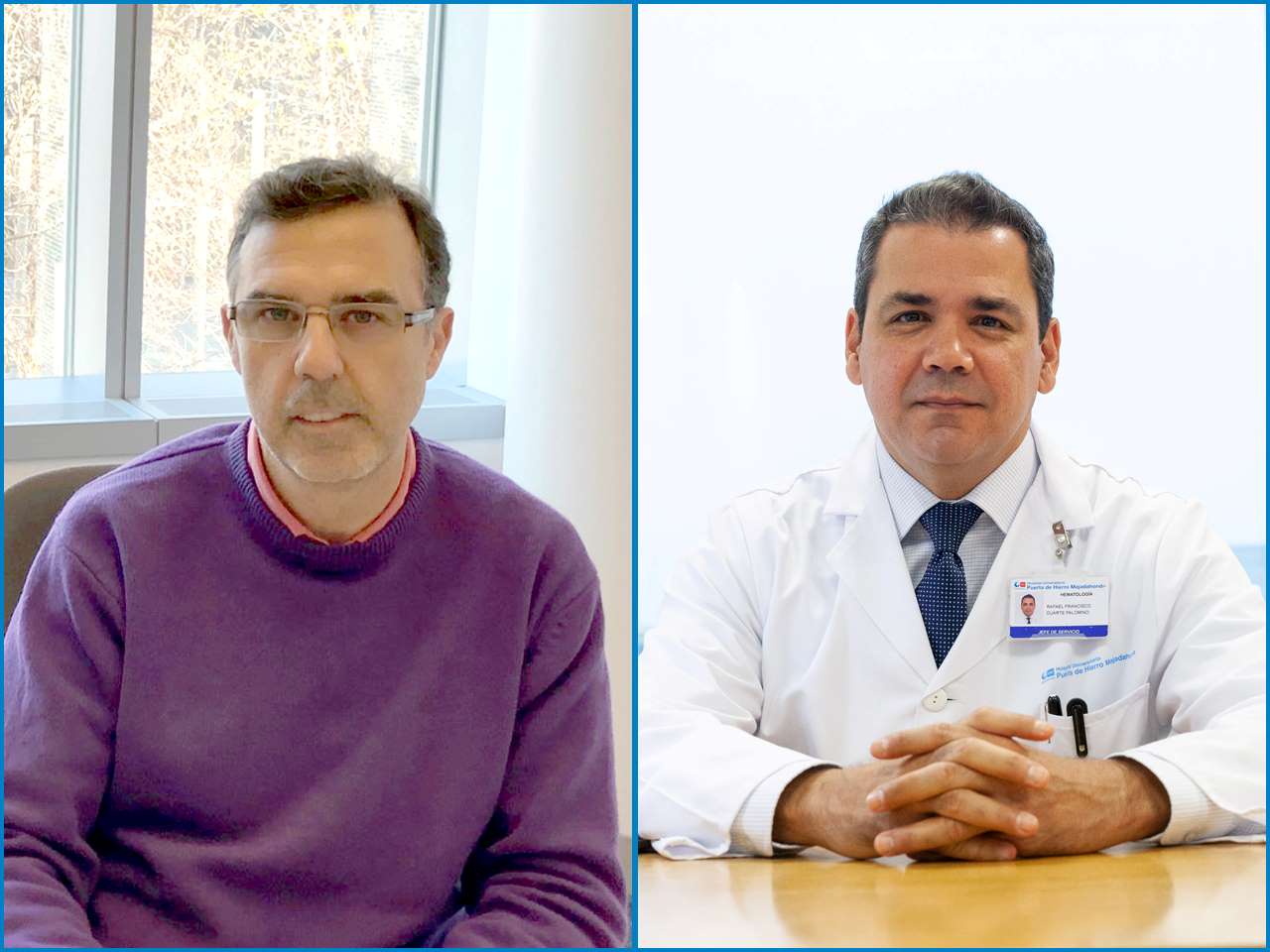 Composición de dos fotografías que muestran, a la izquierda, al profesor Francisco J. García-Vidal y a la derecha al doctor Rafael Duarte