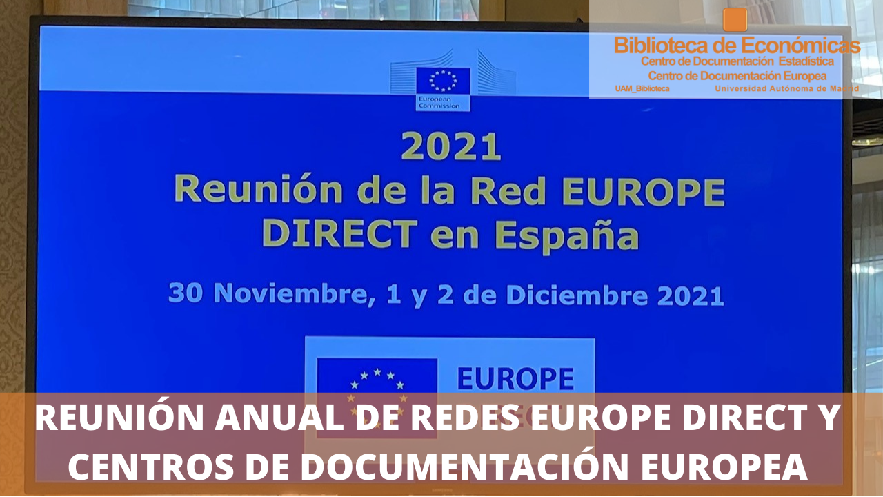 Cartel anunciador de la reunión de la red de centros Europe Direct en España 