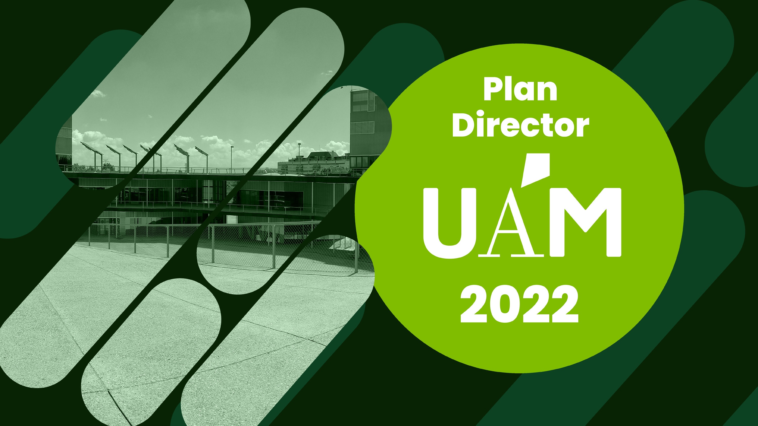 Imagen del Edificio Plaza Mayor, con título Plan Director UAM 2022
