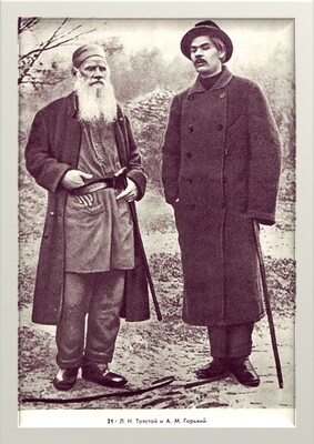 Tolstoy y Gorky en Yasnaia Poliana