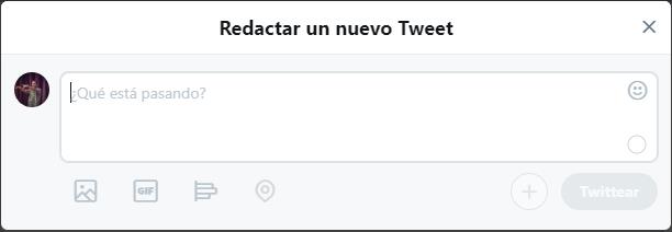 Imagen redactar nuevo tweet