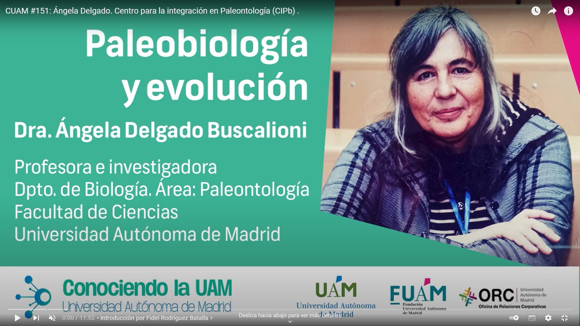 Entrevista a Ángela Delgado. Centro para la integración en Paleontología (CIPb)