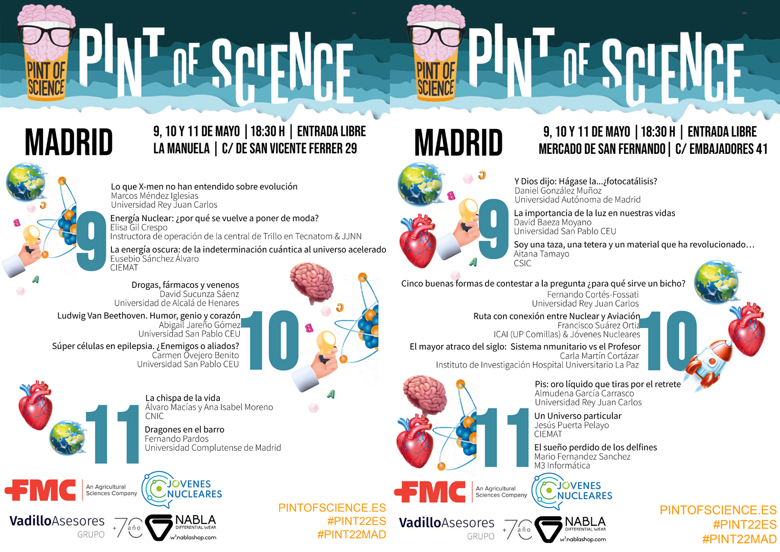 Cartel del Pint Of Science Madrid 2022