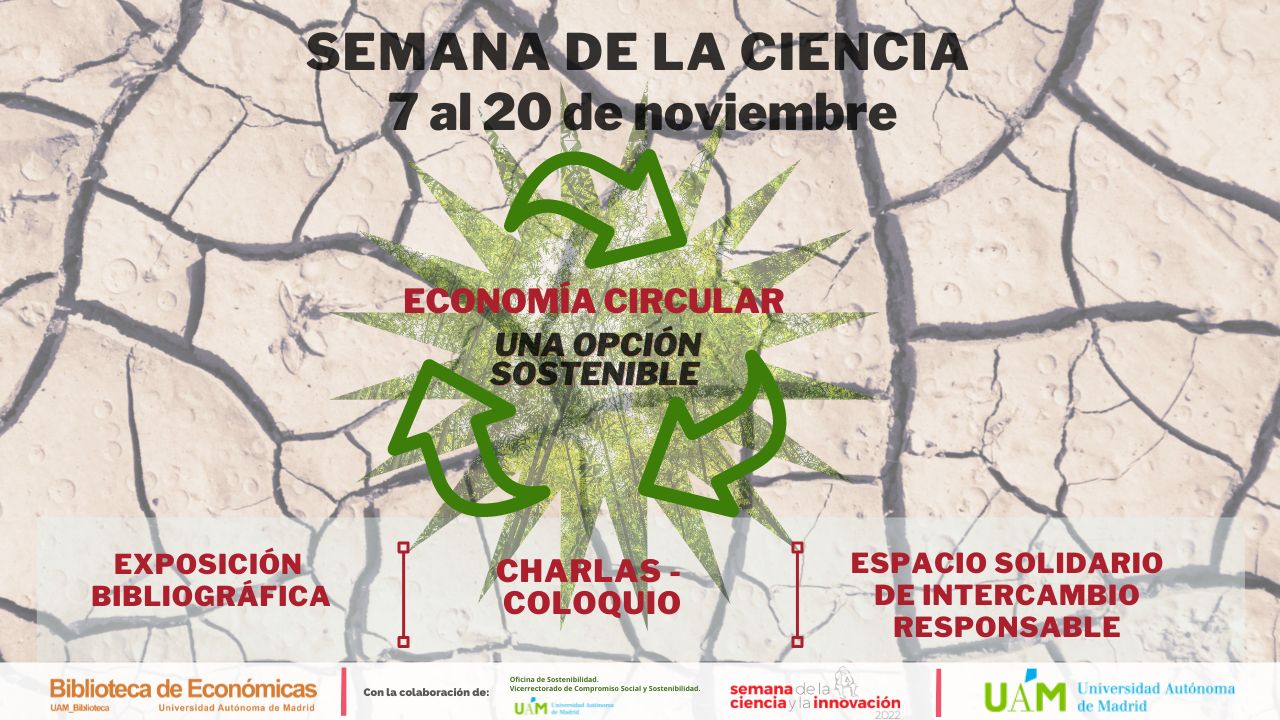 Cartel anunciando las actividades de la Semana de la Ciencia en la Biblioteca de Económicas