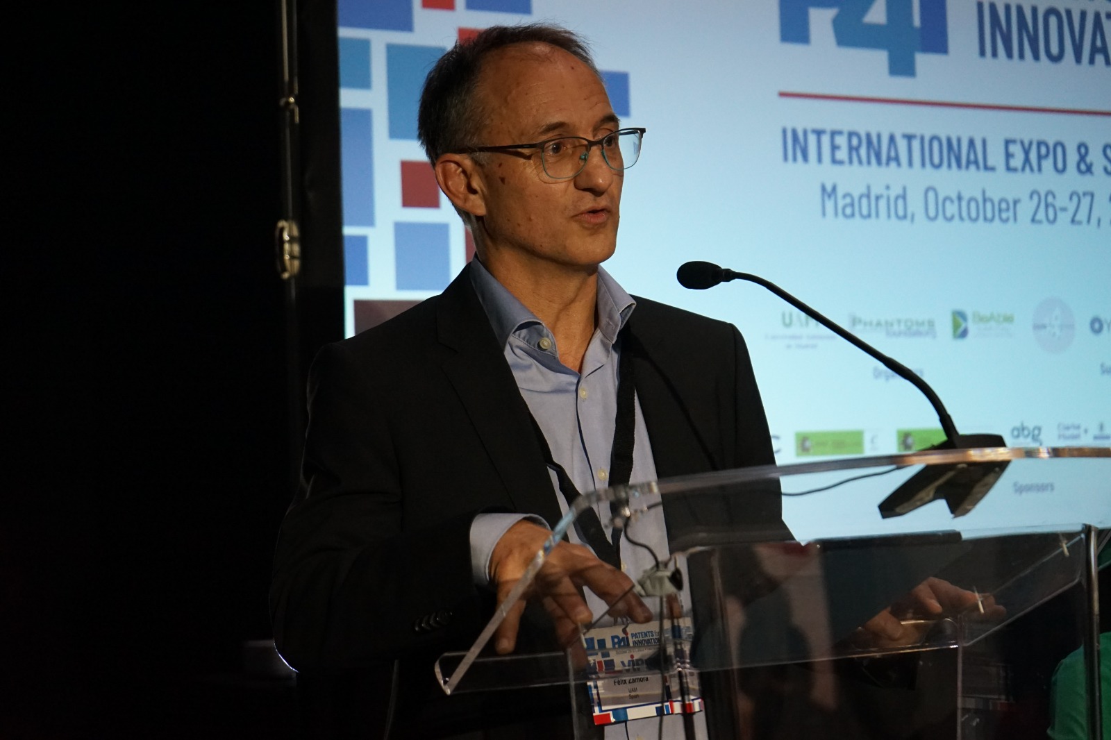 Félix Zamora, vicerrector de Transferencia, Innovación y Cultura de la UAM, durante la clausura de 'Patents for Innovation'. / P4i