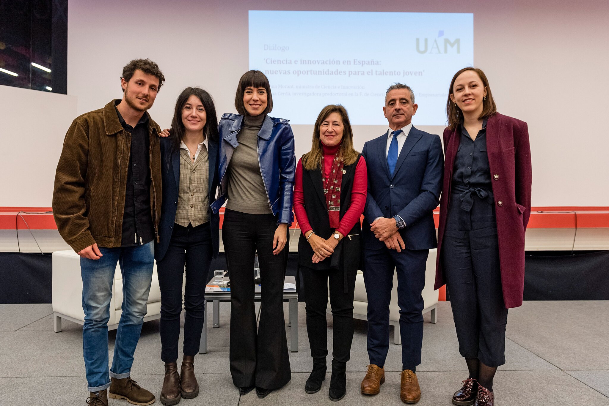 Hugo Díaz, Elena Cerdá, Diana Morant, Amaya Mendikoetxea, José Ramón Seoane y Julia Blanco. / Ministerio de Ciencia