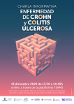 cartel Charla informativa “Personas con enfermedad de Crohn y colitis ulcerosa“ 