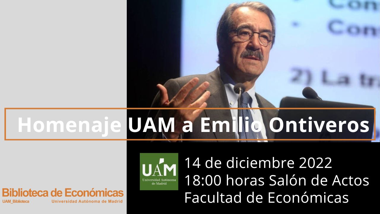 Cartel anunciando el homenaje UAM a Emilio Ontiveros