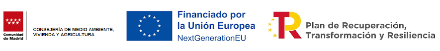 Logos: Consejería de Medioambiente, Vivienda y agricultura, Financiado por la Unión europea. NextGenerationEU, Plan de Recuperación, Tansformación y Resilencia