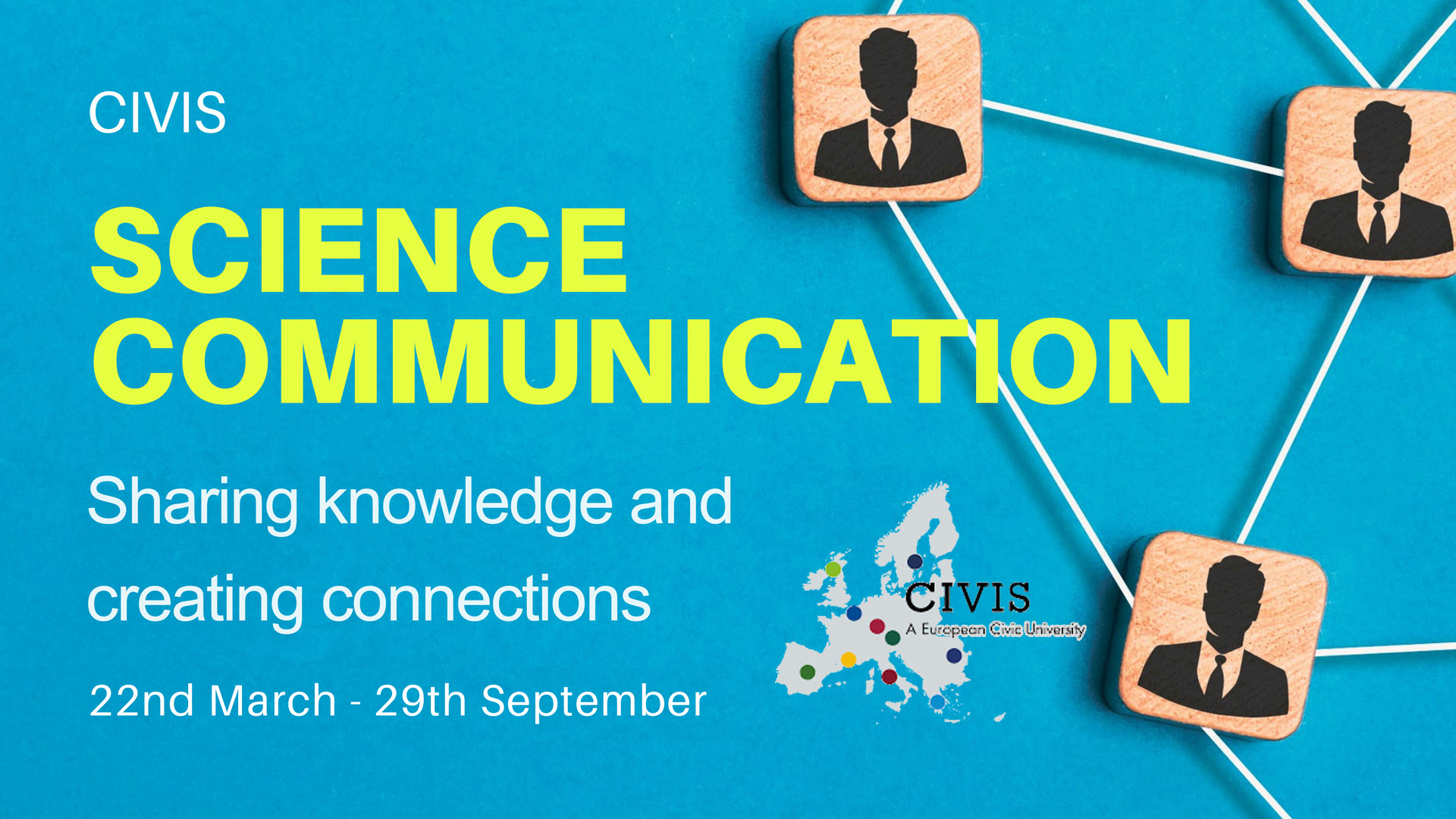Detalle del cartel del curso 'Science Communication' organizado por la UAM dentro del marco CIVIS.