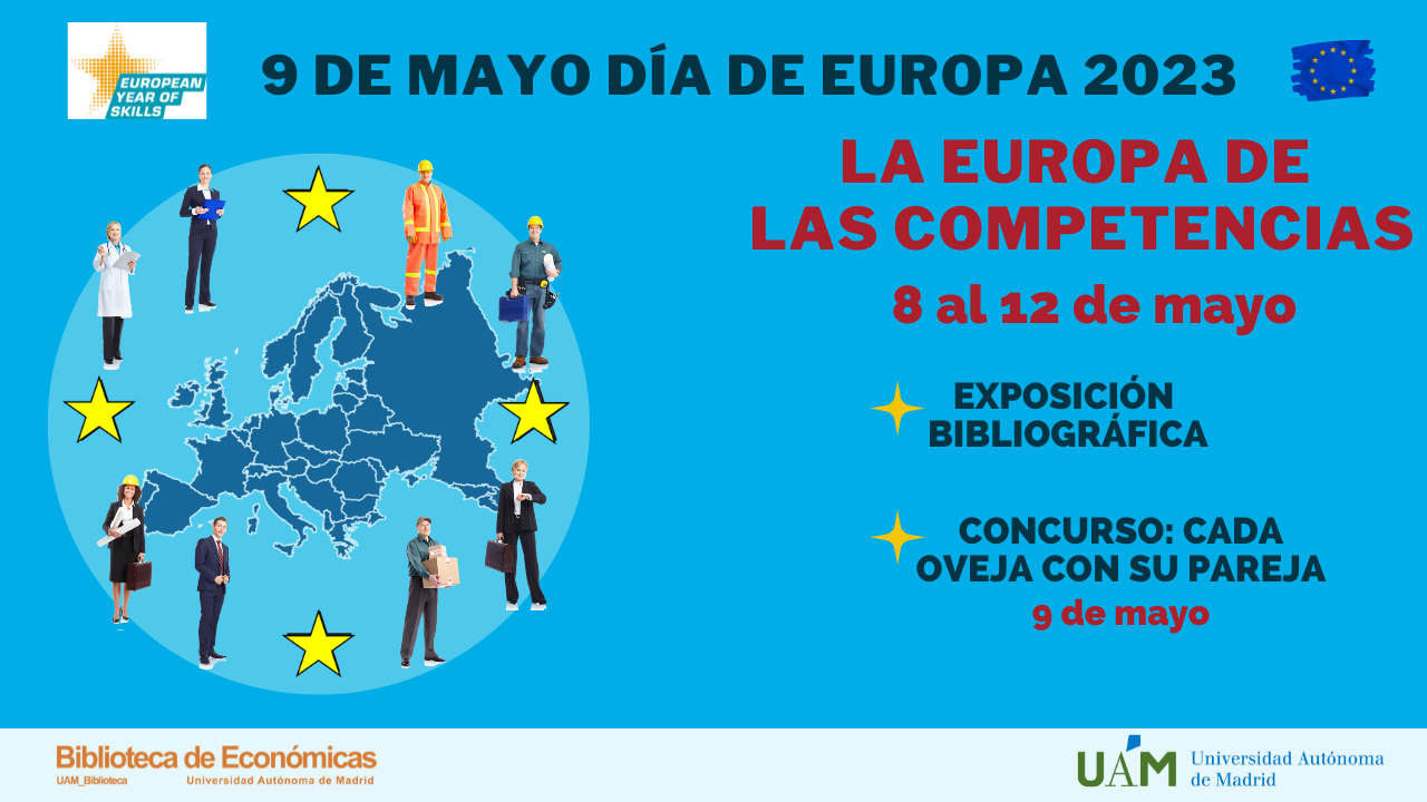Cartel anunciando la celebración del 9 de mayo Día de Europa