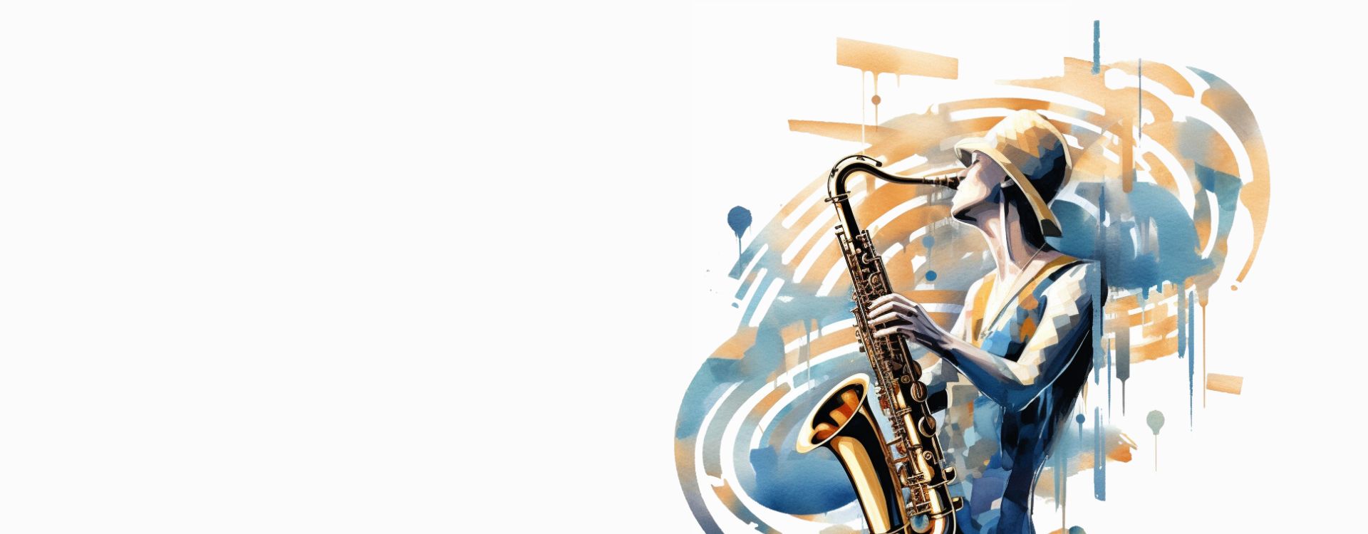 Imagen de cabecera del concierto Ritmos de Moda de la UAM. Se muestra una chica tocando el saxofón
