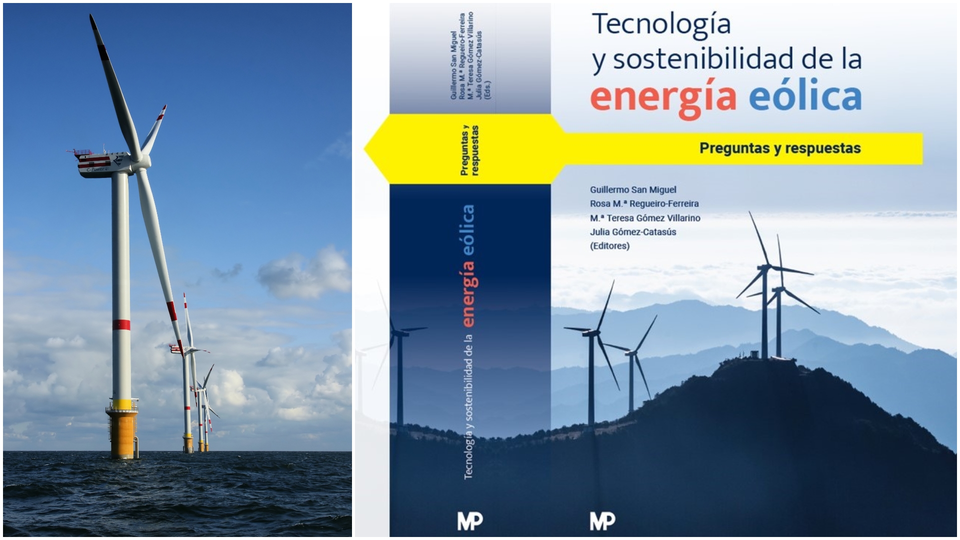 Portada del libro Tecnología y sostenibilidad de la energía eólica, publicado en 2023 por Ediciones Mundi-Prensa 