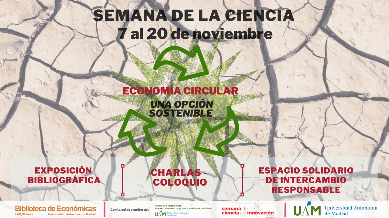 Cartel anunciador actividades de la biblioteca en la Semana de la Ciencia 2022