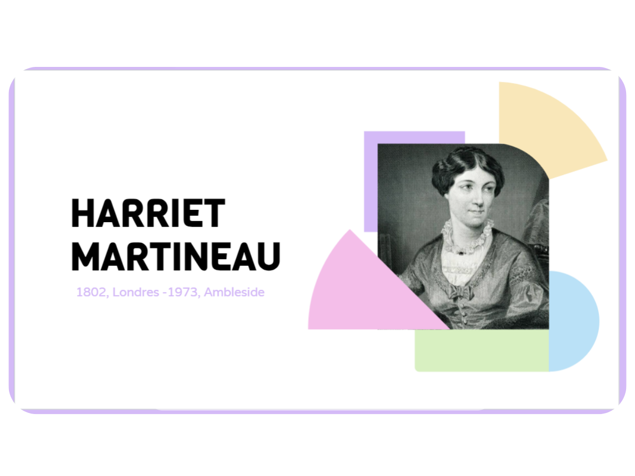 Grabado representando a Harriet Martineau