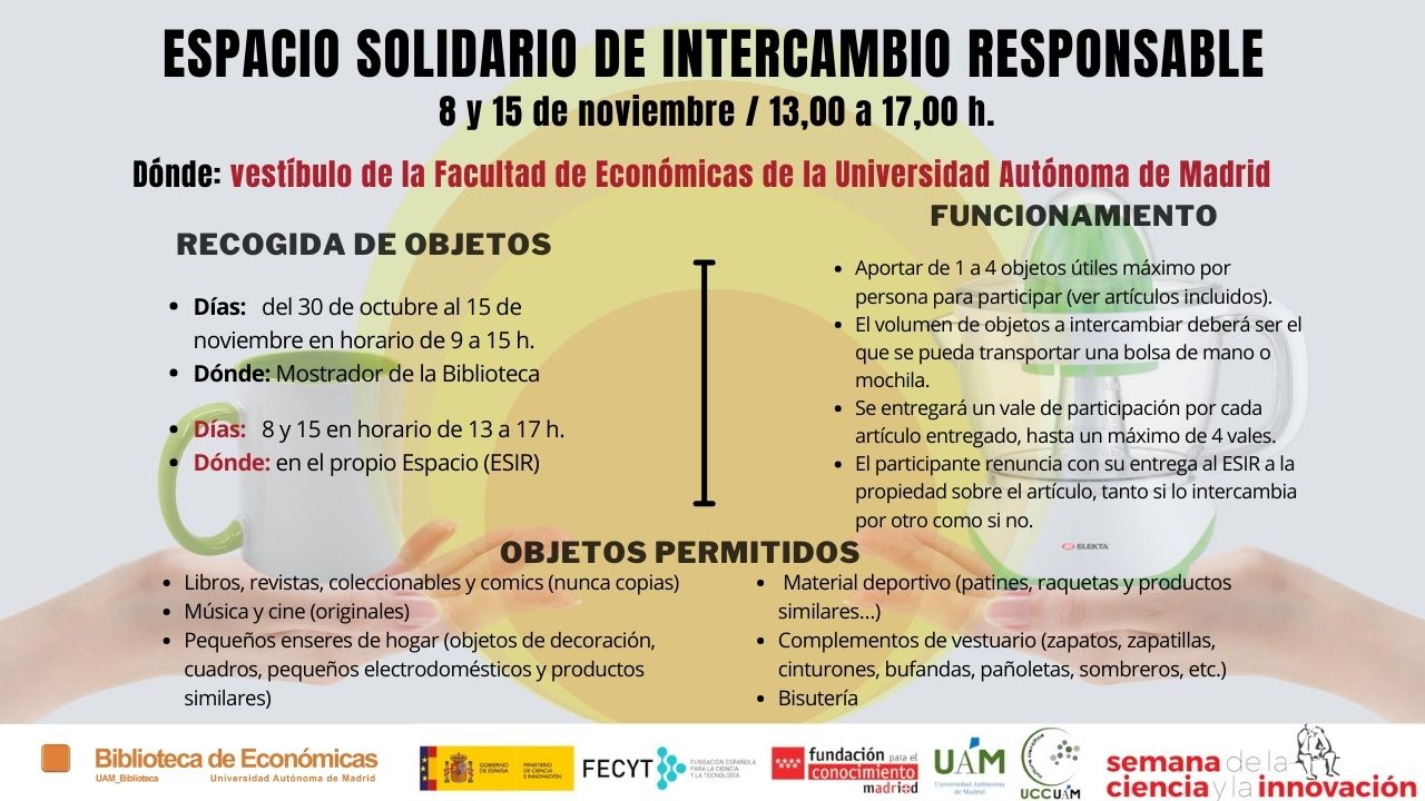 Cartel anunciador del Espacio de Intercambio Responsable ESIR