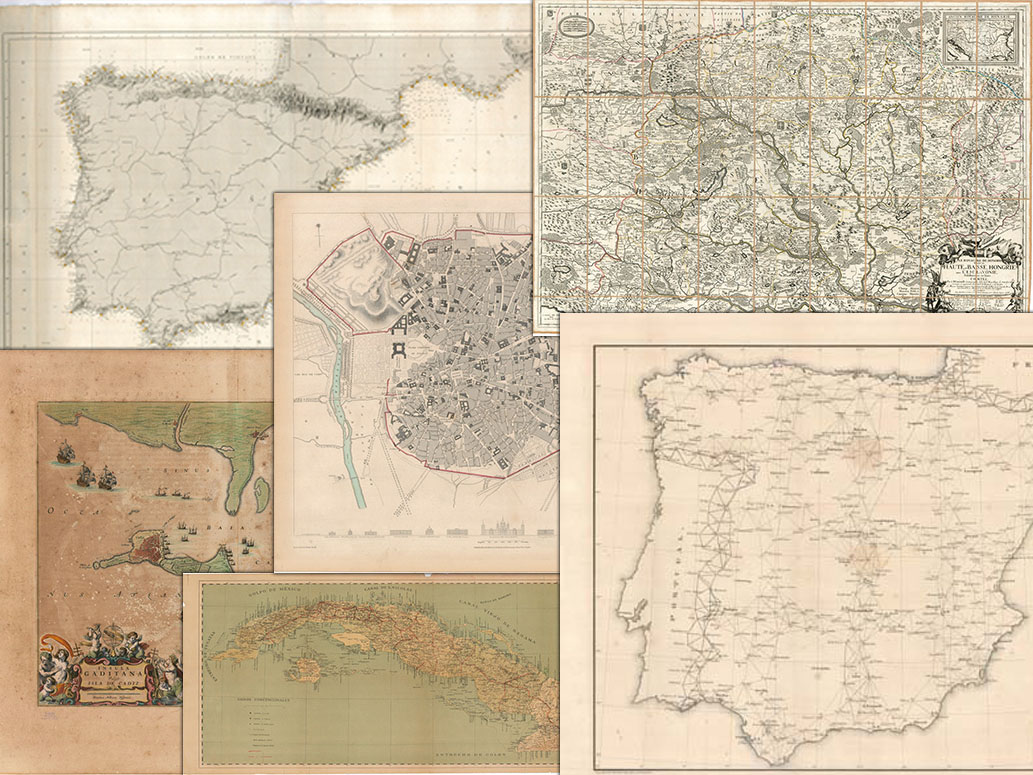 collage de mapas antiguos