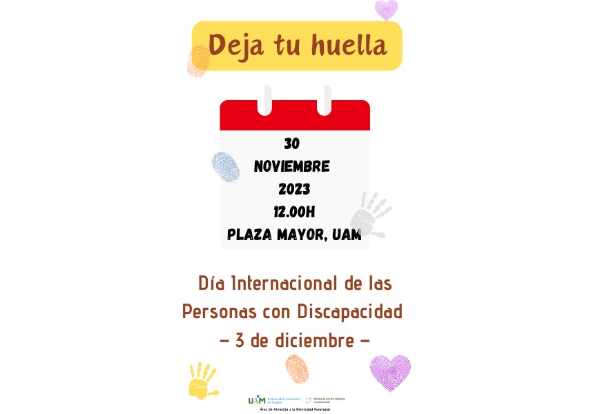 Deja tu huella - Día Internacional de las Personas con Discapacidad 3 de diciembre