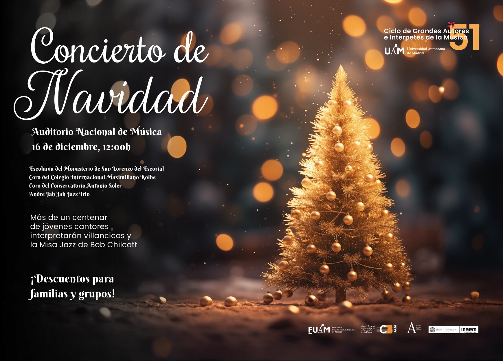 Cartel del Concierto de Navidad de la UAM