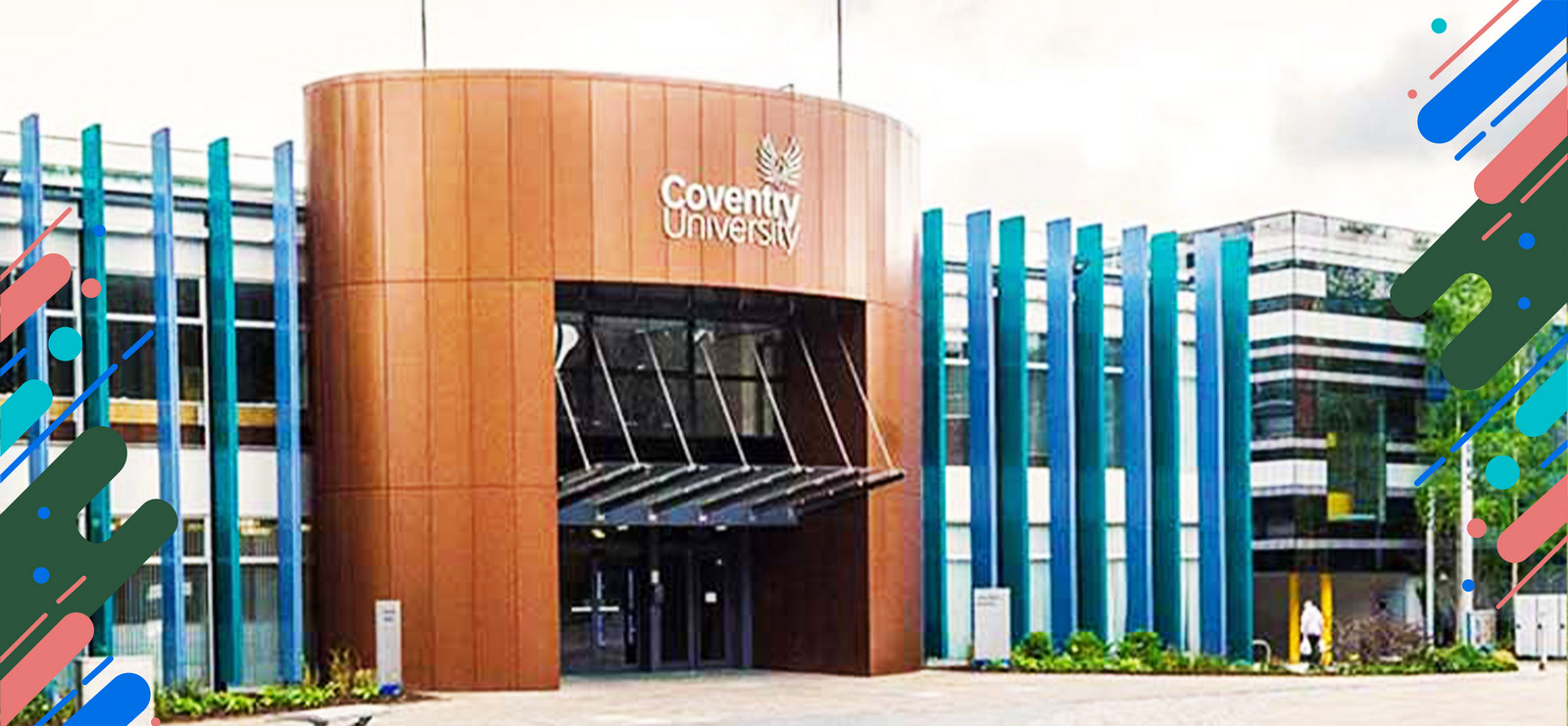 Coventry University, logo y edificio principal