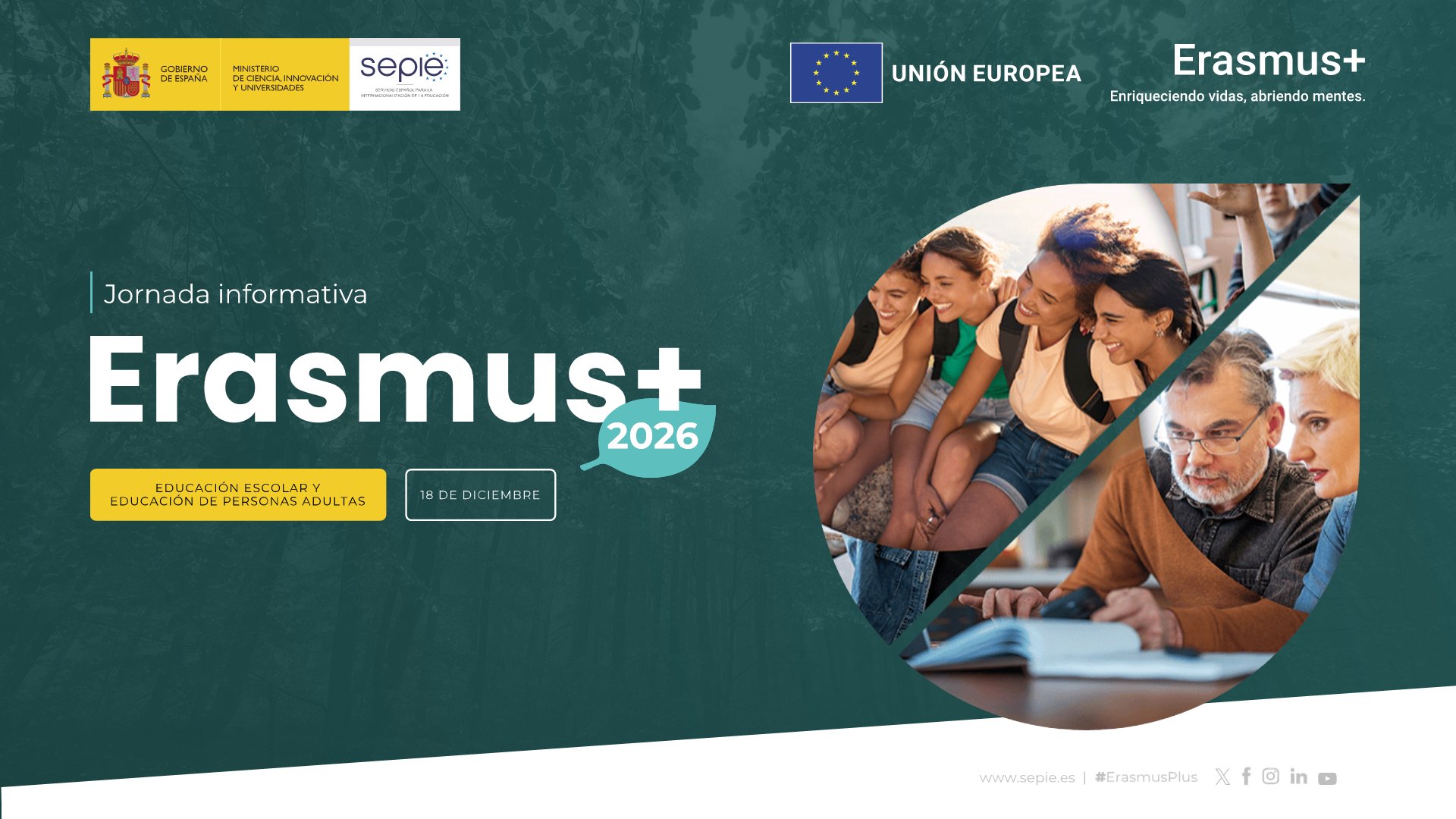 Jornada Anual Informativa Erasmus+ 2026 - Educación Escolar