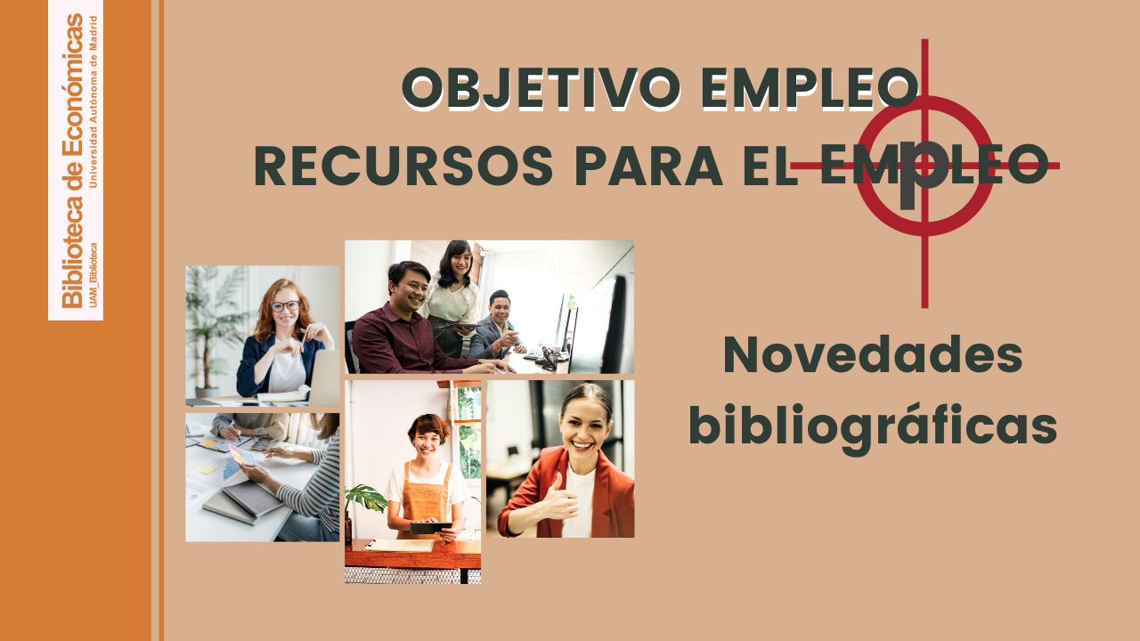 Cartel anunciando las novedades bibliográficas de la biblioguía de recursos para el empleo