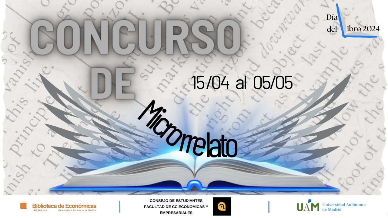 Cartel anunciando el Concurso de microrrelato en conmemoración del Día del Libro 2024