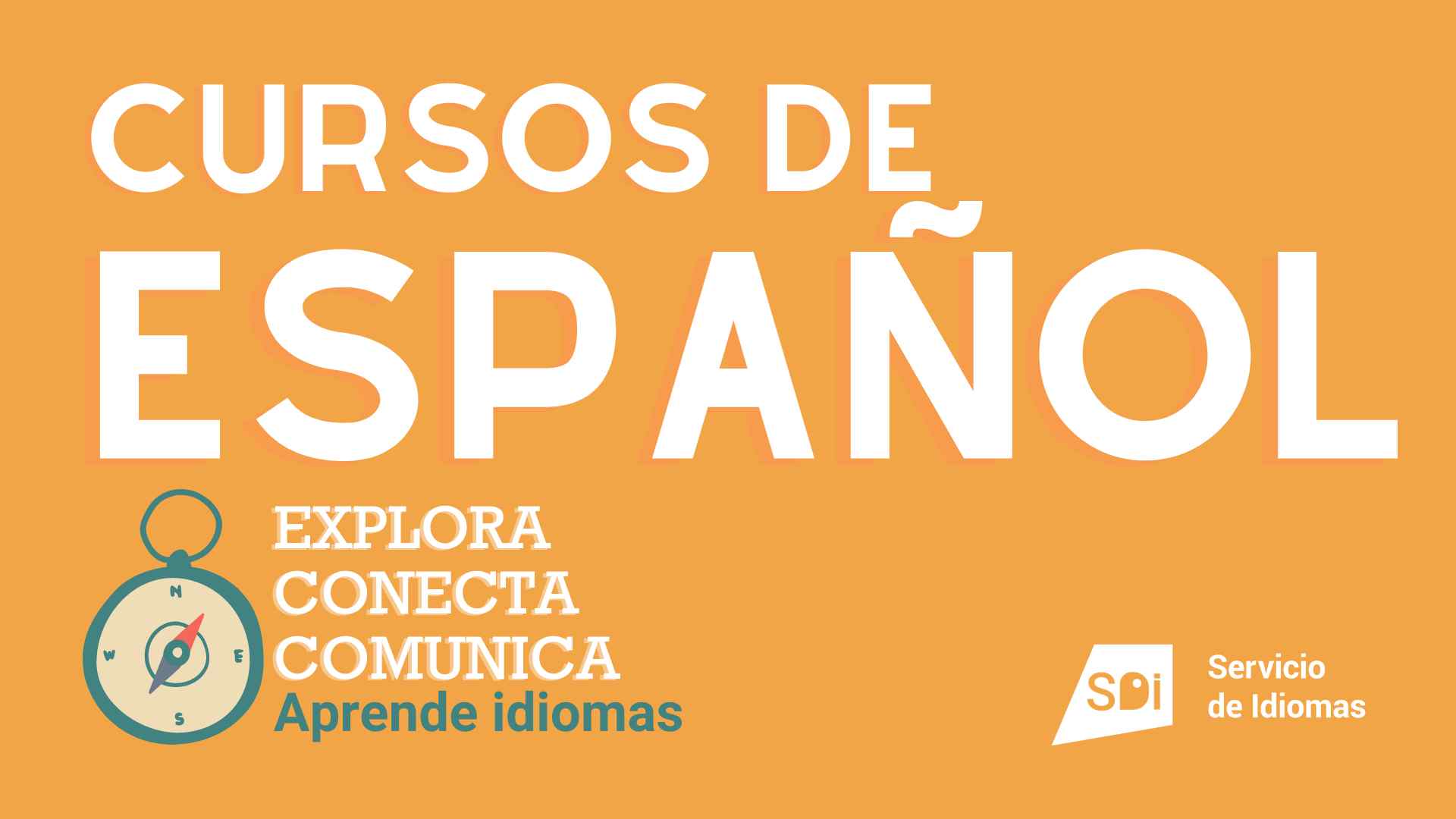 Imagen que anuncia cursos de español