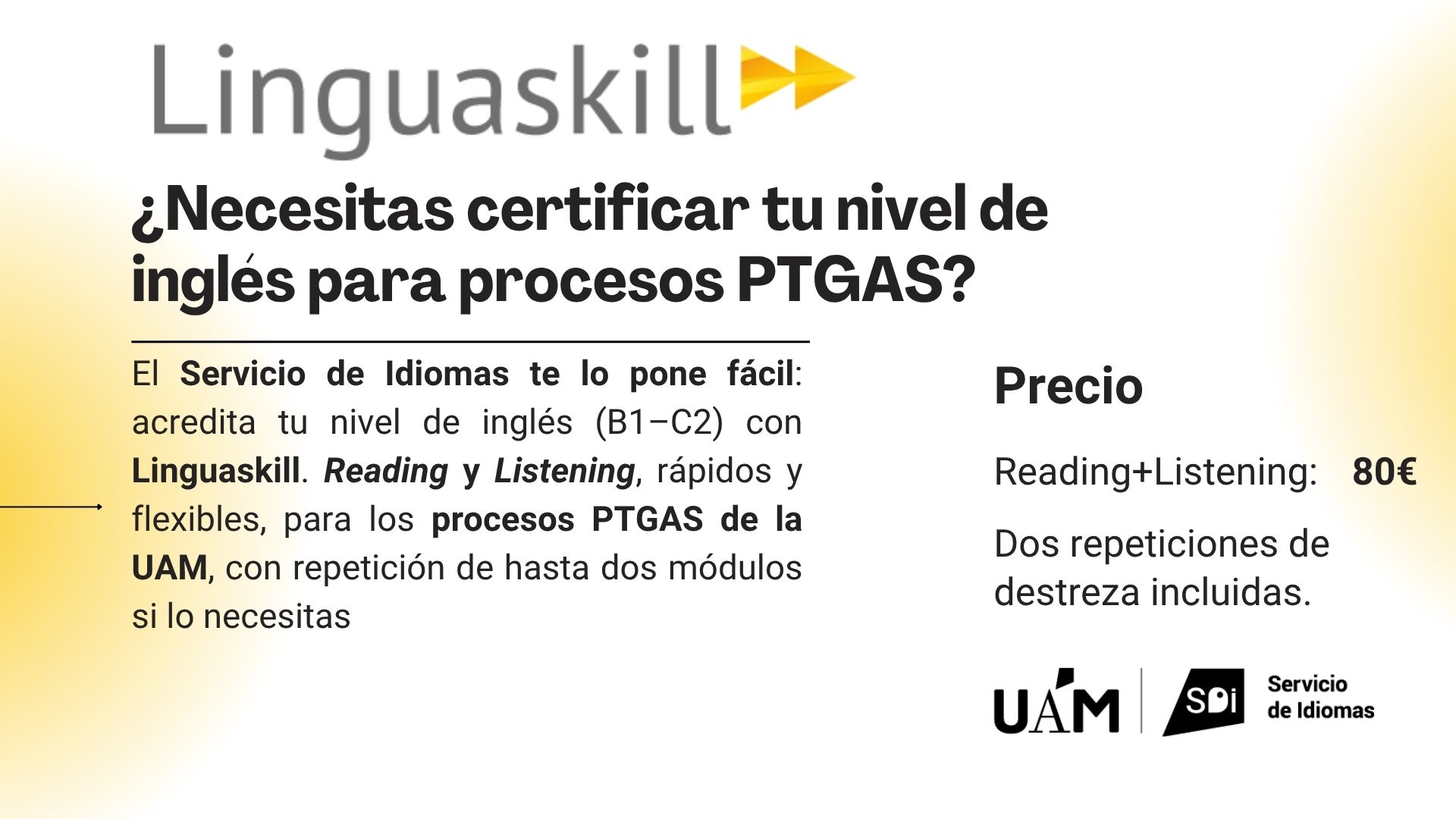 Convocatoria Linguaskill PTGAS