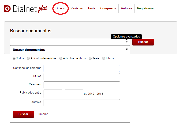 Dialnet busqueda avanzada