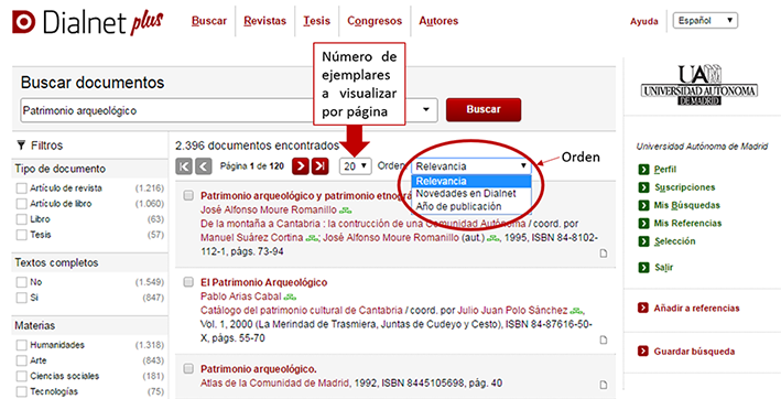 Dialnet busqueda resultados