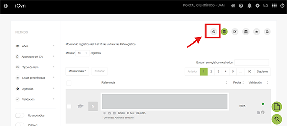 Importar actualizar agencias Portal Cientifico
