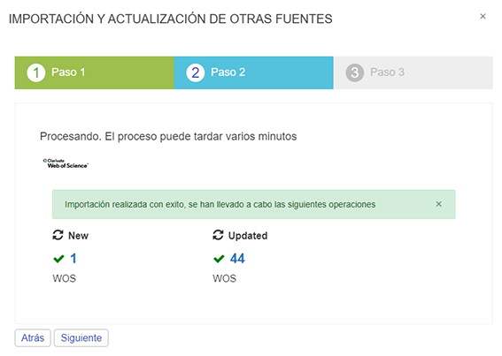 Actualizar publicaciones Portal Cientifico
