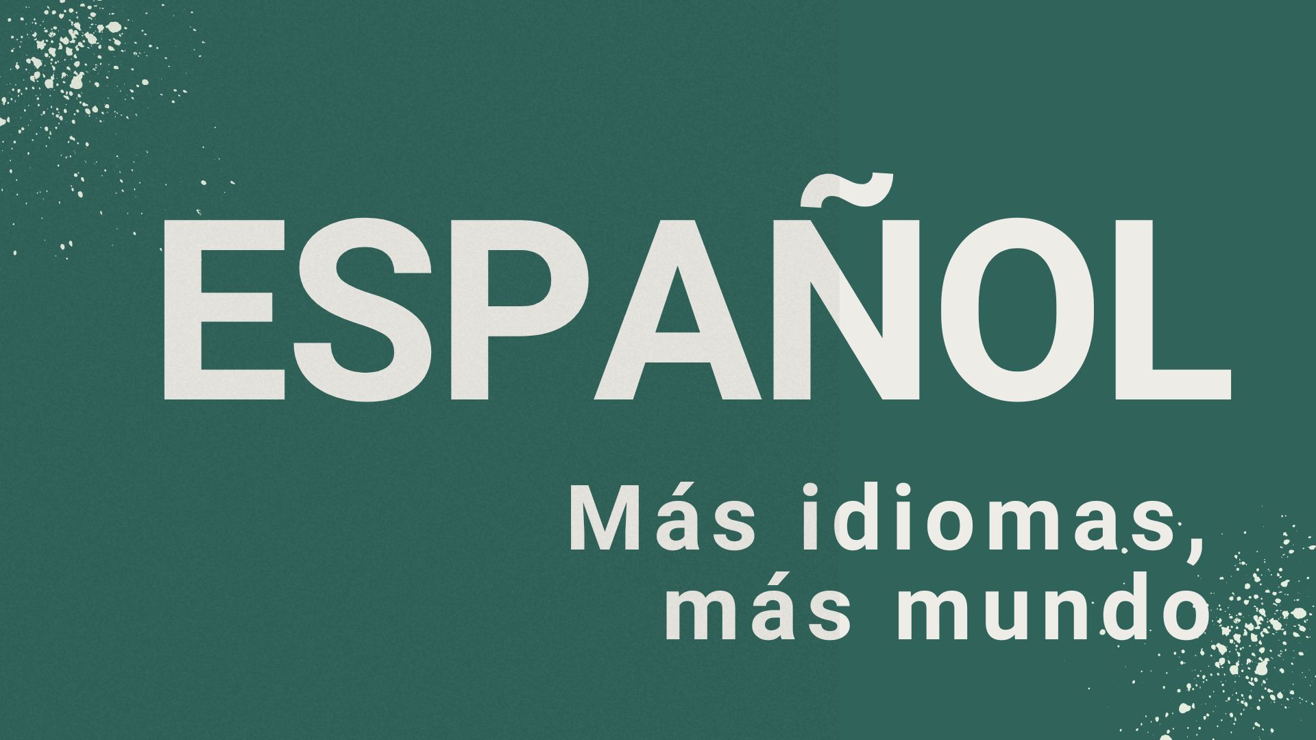 Imagen que anuncia español