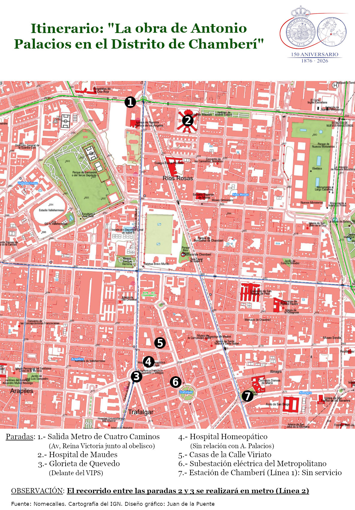 plano itinerario Antonio Palacios RSE