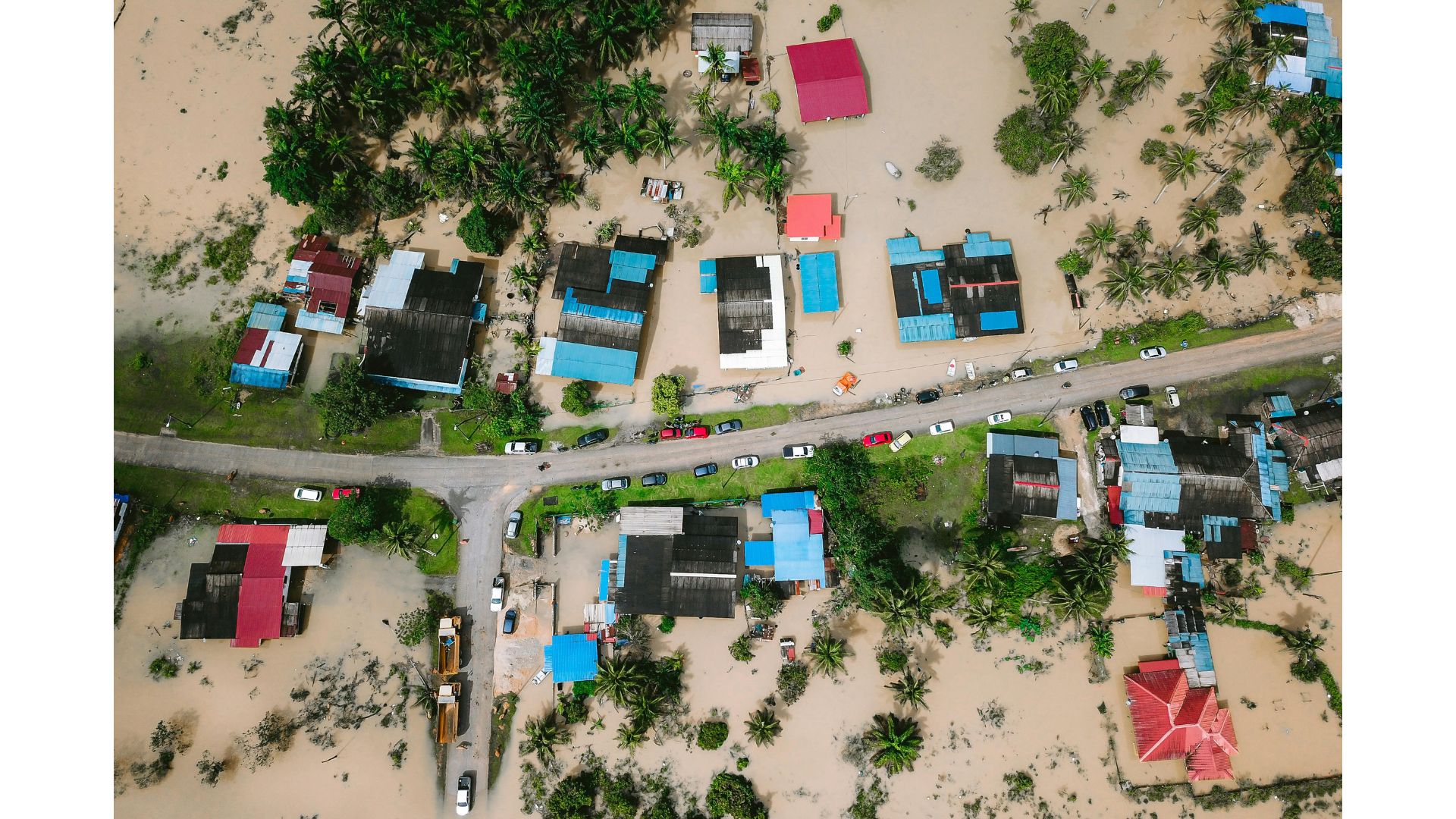 Vista aérea de una zona residencial afectada por inundaciones/ UAM