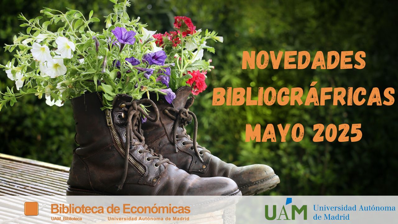 Cartel publicitando las novedades bibliográficas de mayo 2025