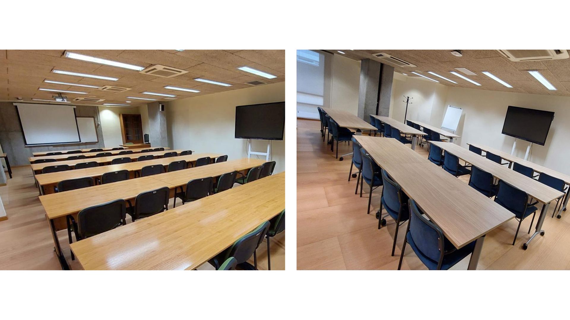 Imágenes de las dos salas de formación de la Biblioteca de Humanidades