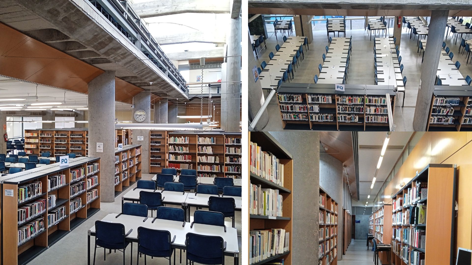 Sala de lectura de la planta de acceso de la Biblioteca de Humanidades